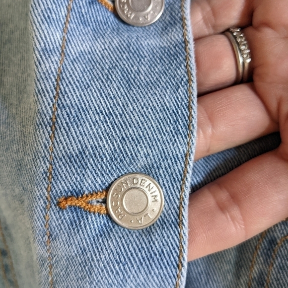 PACSUN Denim Jean Bib Mini Skirt S Light Blue Wash - Picture 9 of 9